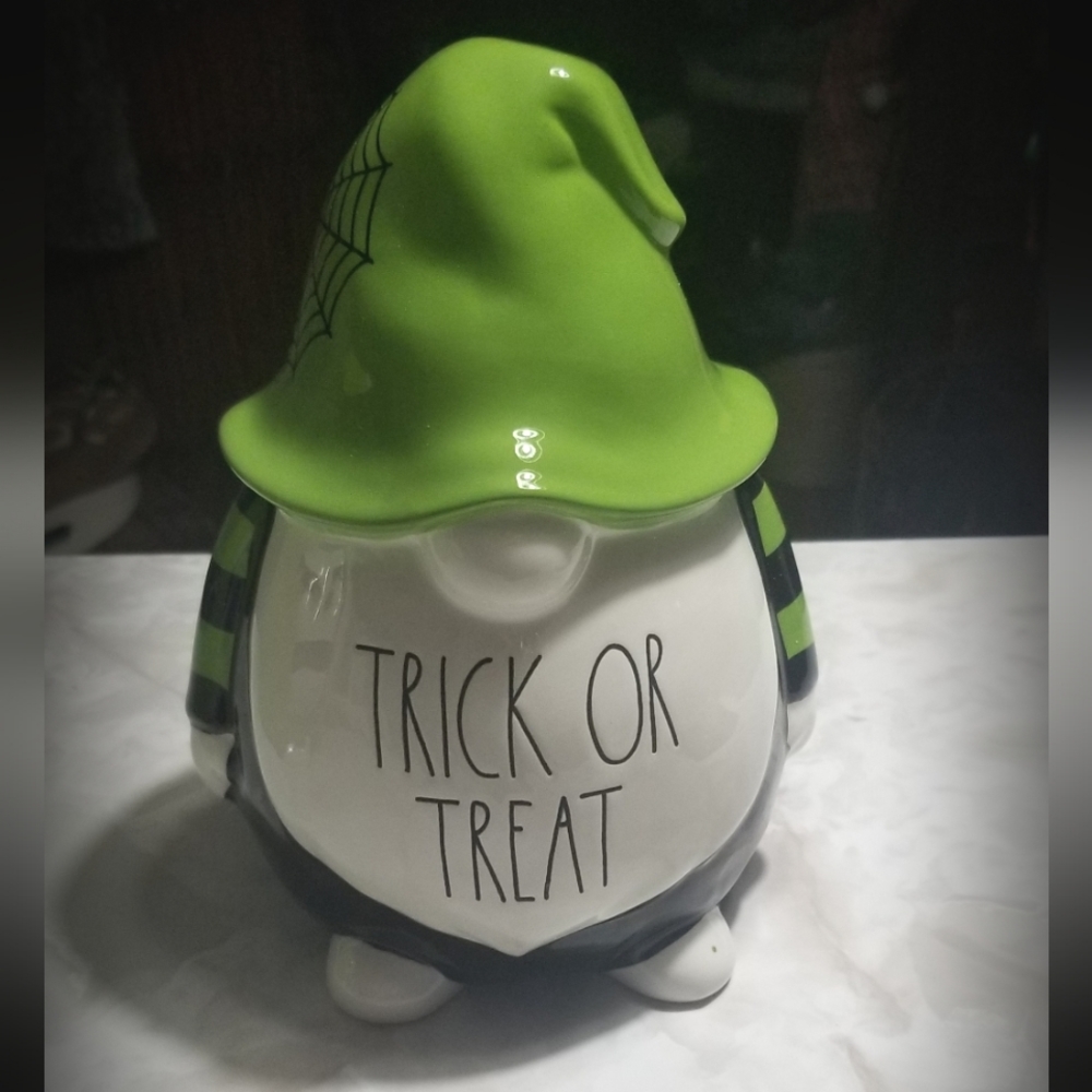 Rae Dunn Trick or Treat Happy Halloween Gnome figurine statue decor